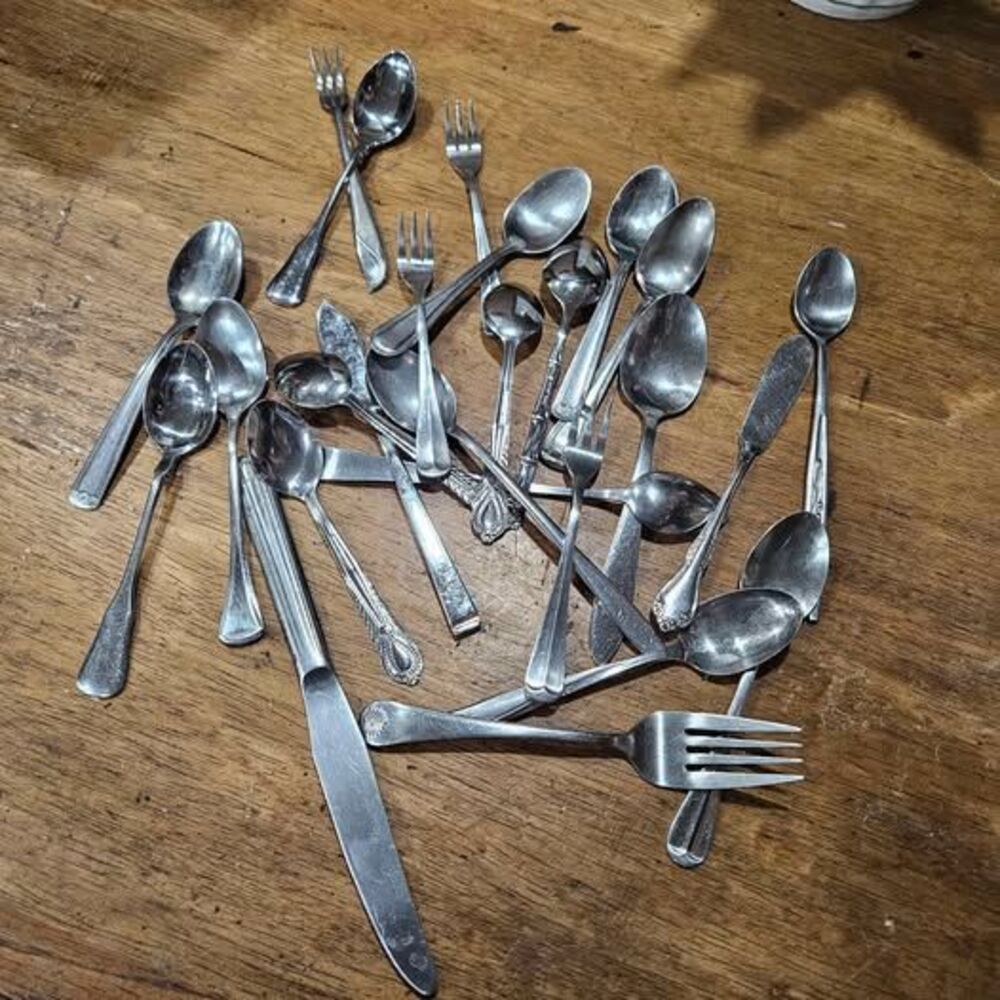 Mixed Lot of Stainless Steel Flatware - Spoons, Forks, Knives. lot#2